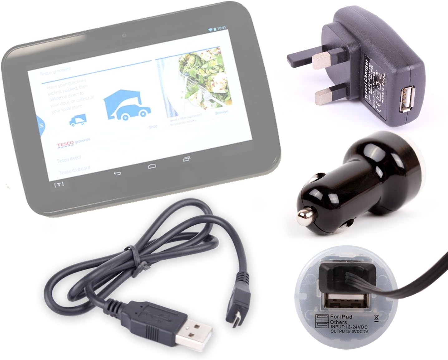 DURAGADGET Complete Charger Kit For Tesco Hudl 7" WiFi