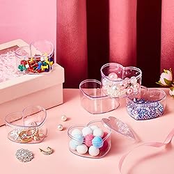 Blulu 8 Pieces Clear Acrylic Plastic Jewelry Box