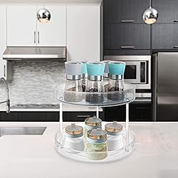 VAEHOLD 2 Tier Lazy Susan Turntable Spice Rack