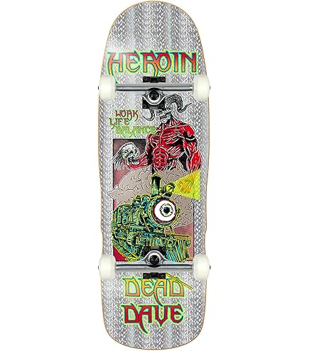 HEROIN ヘロインDEAD DAVE スケートボードデッキ　10.1×32 HEROIN Dead Dave Ghost Train 10.1 x 32 N7 or 7