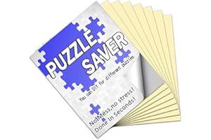 RECHIATO Preserve 8 X 1000 Piece Puzzle Puzzle Glue Sheets, 32 Sheets Puzzle Saver Clear, Peel and Stick Puzzle Stick Sheets, No Stress and No Mess, Adhesive Sheets Preserve Your Puzzle for Adults and Kids