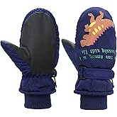 American Trends Toddler Mittens Winter Snow Glove waterproof mitten Warm Fleece Kid Ski Gloves for Boys Girls