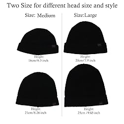 DASMINI Fisherman Beanie Hats for Men Women, Large