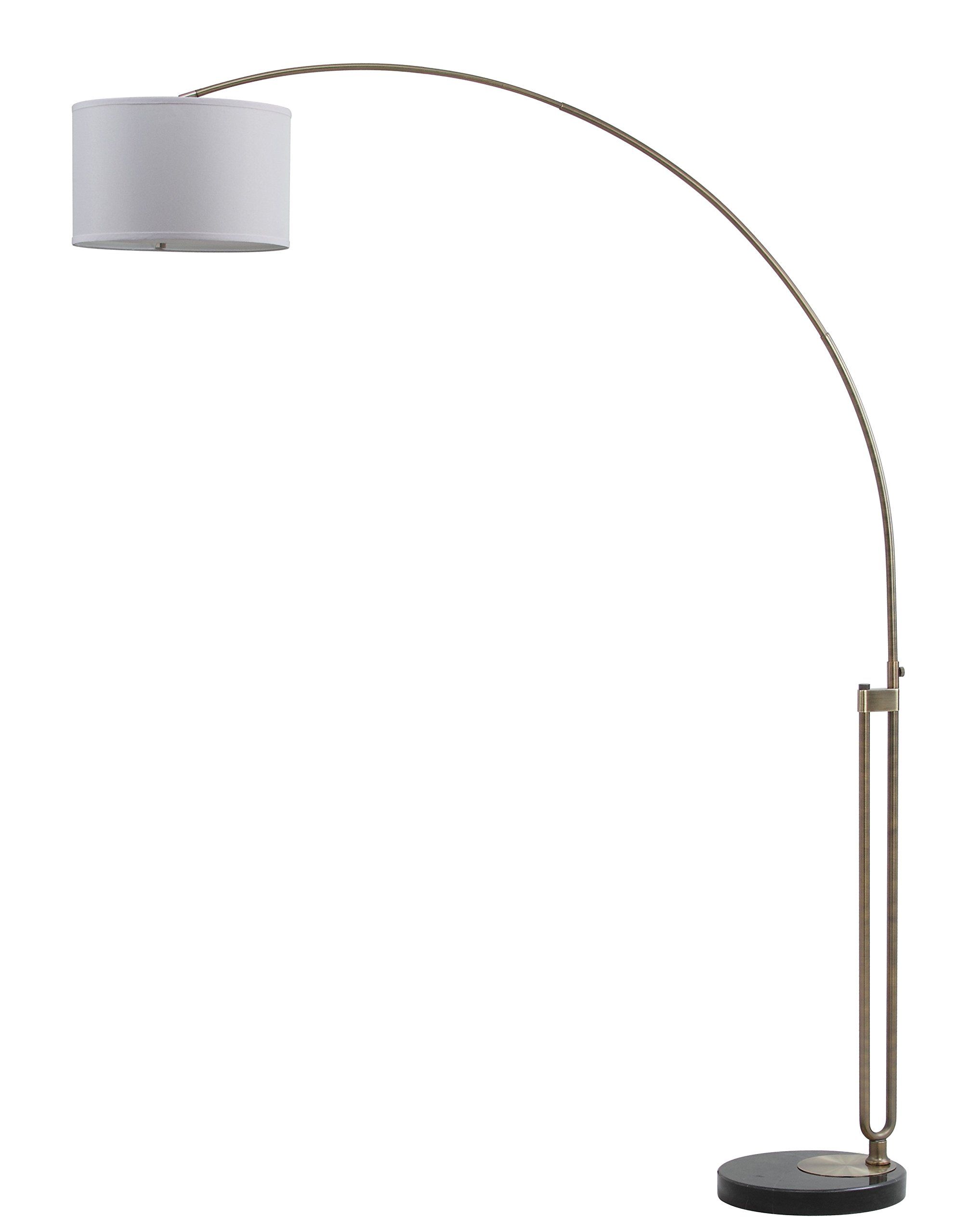 SAFAVIEH Modern Metal Floor Lamp, in Antique Brass, 40 X 175 X 215