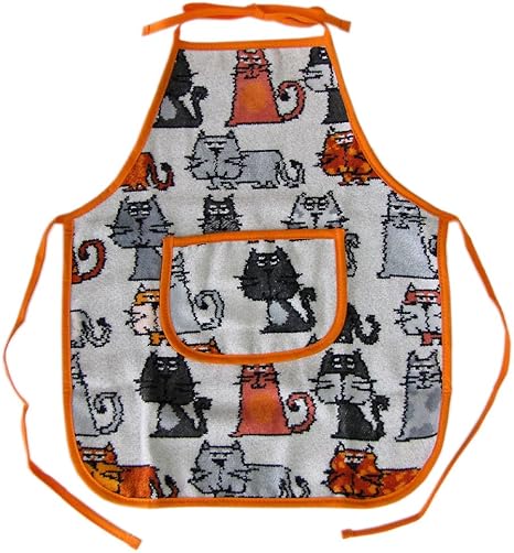 Amazon フェイラー Feiler エプロン キッズエプロン 子供用 Cats キャッツ 猫 シナモン オレンジ 37 53cm 並行輸入品 エプロン オンライン通販