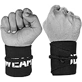 WOD Wear Wrist Wraps for Powerlifting, Strength Training, Bodybuilding, Cross Training, Olympic Weightlifting, Yoga Support - One Size Fits All
