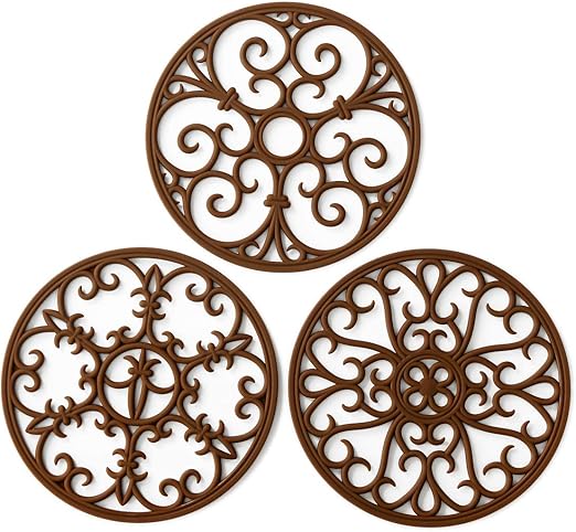 Amazon Com Silicone Trivet Mat Non Slip Heat Resistant