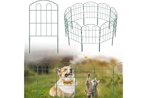 Decorative Garden Fencing 10 Pack, 24in (H) x 10ft (L) RustProof Metal Landscape No Dig Fence, Animal Barrier Fence for Yard 