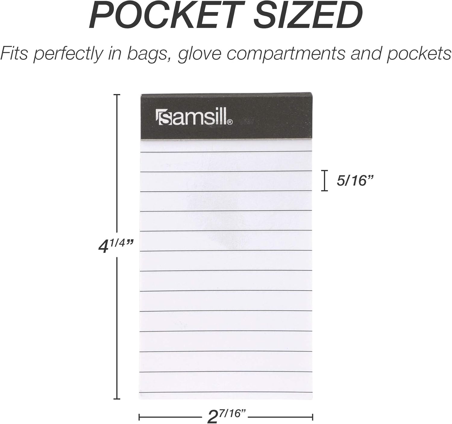 10 Pack 2 7 16 X 4 Sized Writing Pad With 40 Lined Paper Per Note Pad Samsill Mini Pocket Notebook Refills Memo Book Refills Paper Notebooks Writing Pads