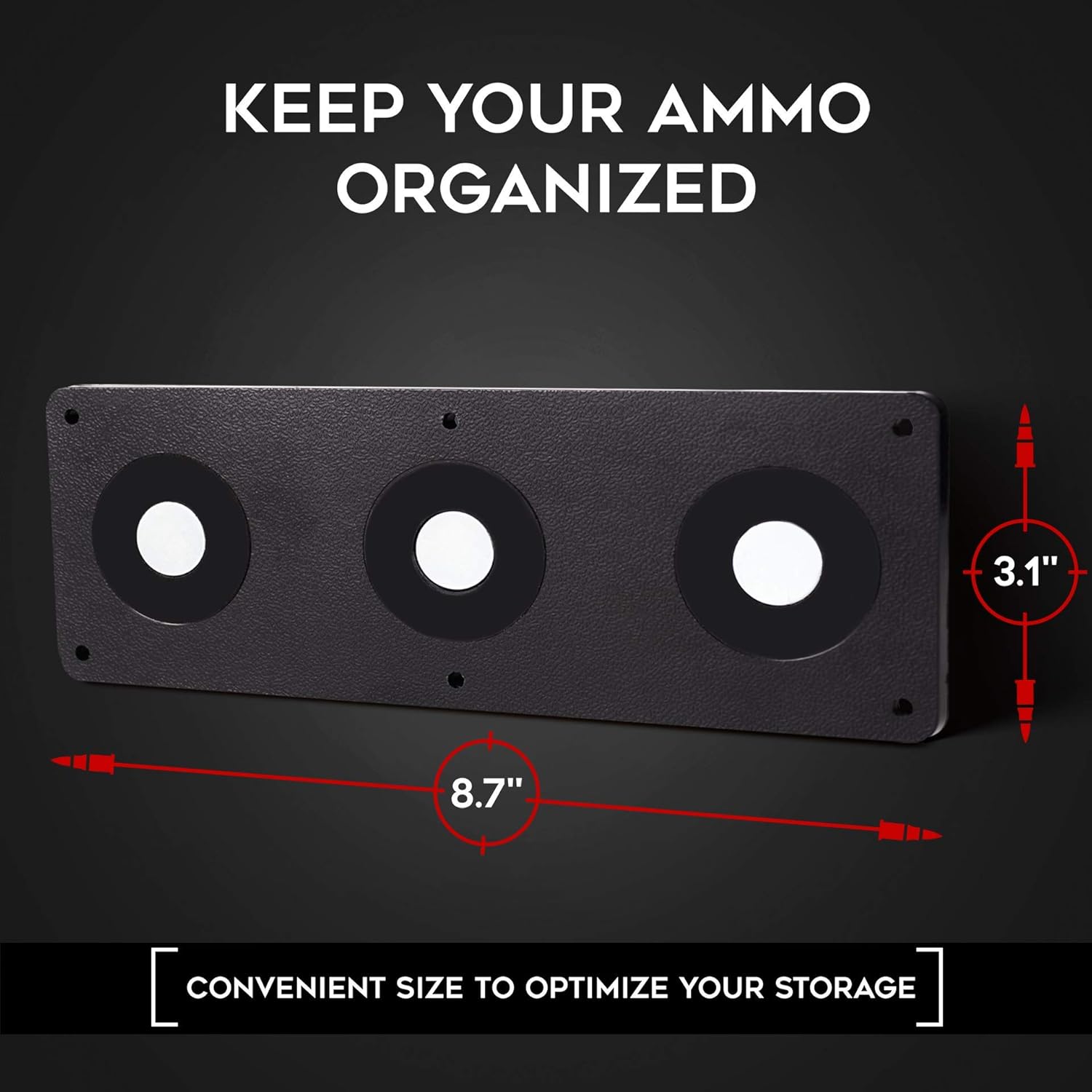 Magnetic Ammunition Holder for Gun Magazines and Clips. Organize & Mount in Your Gun Safe, Locker, Cabinet, Vault... The Ultimate Ammo Storage Accessories for Handgun, Pistol and Rifle Mags. : Sports & Outdoors