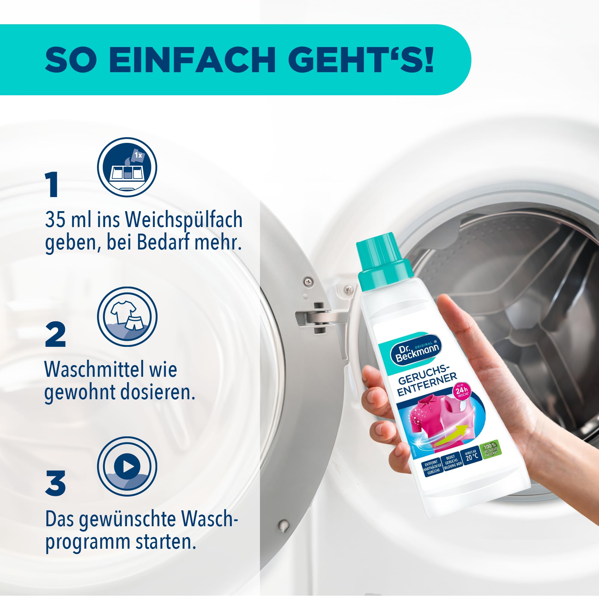 Dr. Beckmann Geruchsentferner | entfernt hartnäckige Gerüche fasertief | aktiviert Frische | mit angenehmen Duft | 1x 500 ml 5