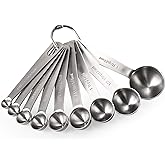 Measuring Spoons: U-Taste 18/8 Stainless Steel Measuring Spoons Set of 9 Piece: 1/16 TSP, 1/8 TSP, 1/4 TSP, 1/3 TSP, 1/2 TSP,