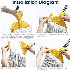 6 Pack Heavy Loop End Cotton String Mop Head Heavy