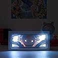 Unortha Anime LED Light Box, Manga Shadow Box Frame, Anime Paper Cut Light Box, Table Lamp for Anime Enthusiasts, RGB Multi Color Light, Night Light for Room Decor, Unique Anime Desk Decor (Luffy)