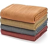 Momcozy Muslin Swaddle Blankets, Baby Swaddle Wrap for Baby Boys and Girls, 4-Pack Breathable and Skin-Friendly Baby Receivin