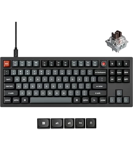 Amazon.com: Keychron C3 Pro TKL 80% Wired Mechanical Keyboard, 8K