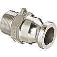 Dixon G100-F-SS Investment Cast Stainless Steel 316 Global Type F Cam and Groove Hose Fitting, 1" Plug x 1" NPT Male