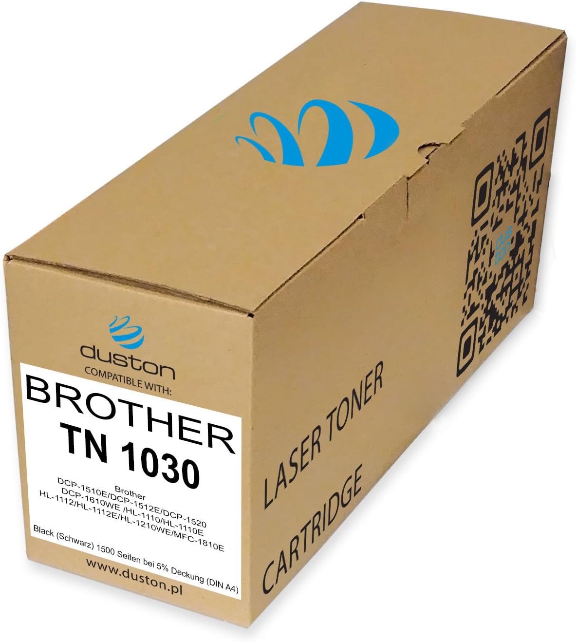duston TN1030, TN-1030 Black Toner Compatible with Brother DCP-1510 1512 1610 1612 HL-1110 1112 1210 MFC-1810 1910
