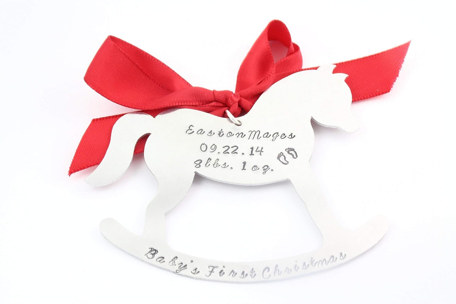 personalized rocking horse ornament