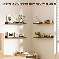 upsimples Floating Shelves for Wall, Wood Mounted