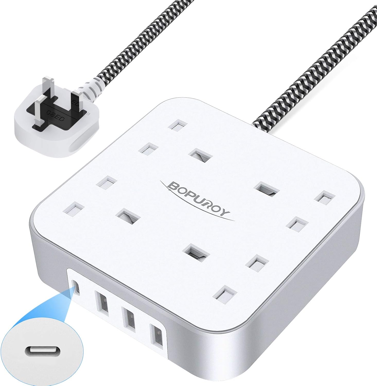 Extension Lead with USB Slots Power Strip with 4 Way Amazon.co.uk