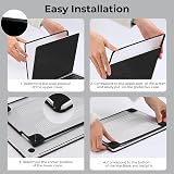 BlueSwan Case for MacBook Air 13.3 M1 A2337 A2179 A1932 Frosted Clear view 6