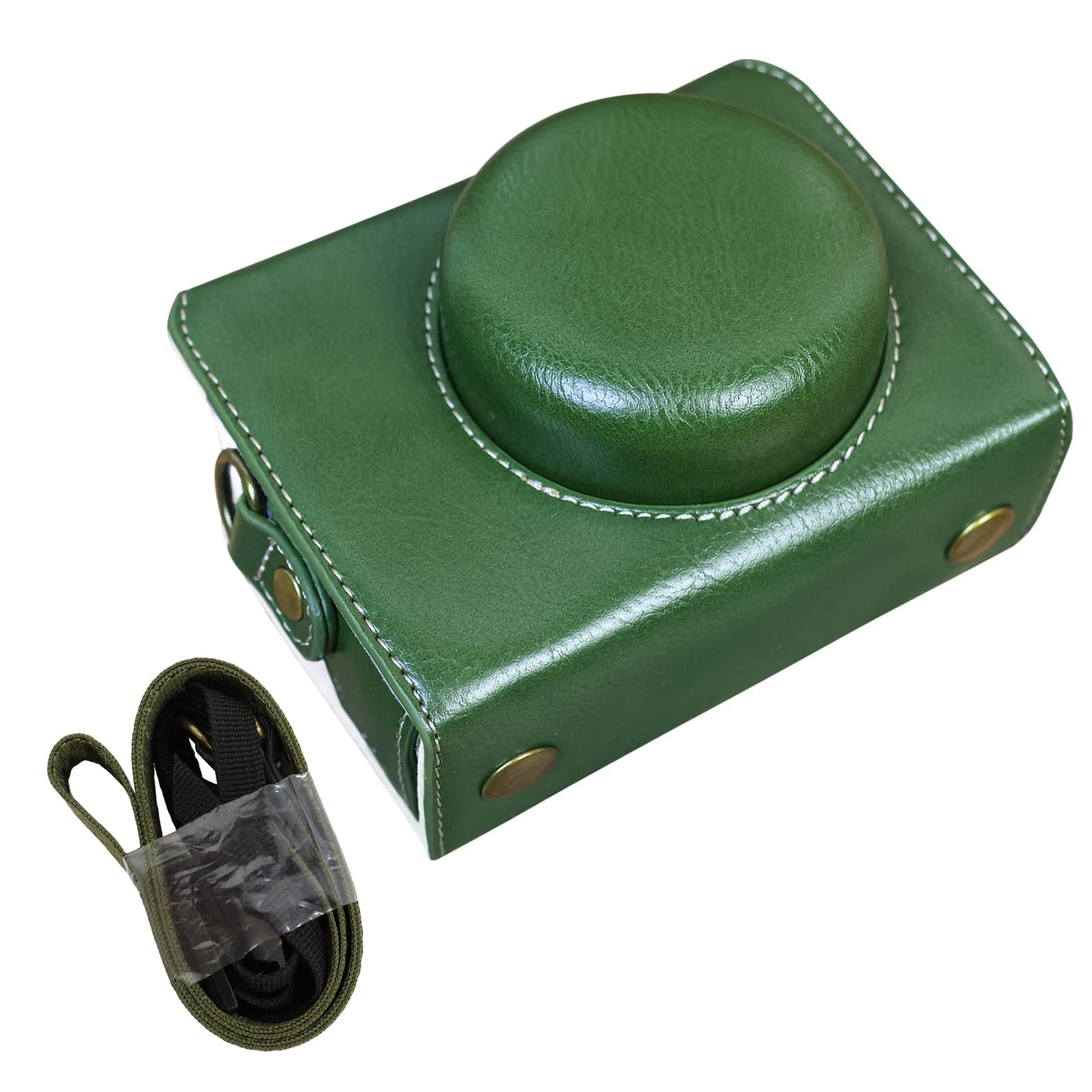 Rieibi ZV1F Case - Vintage PU Leather Camera Case for Sony ZV1F ZV-1F/ZV-1M2/ZV-1 Mark II Vlog Camera - ZV-1 II Protective Case - Green