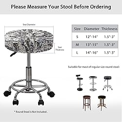 LJMKZJN Bohemian Print Stool Covers Round, 2 Packs