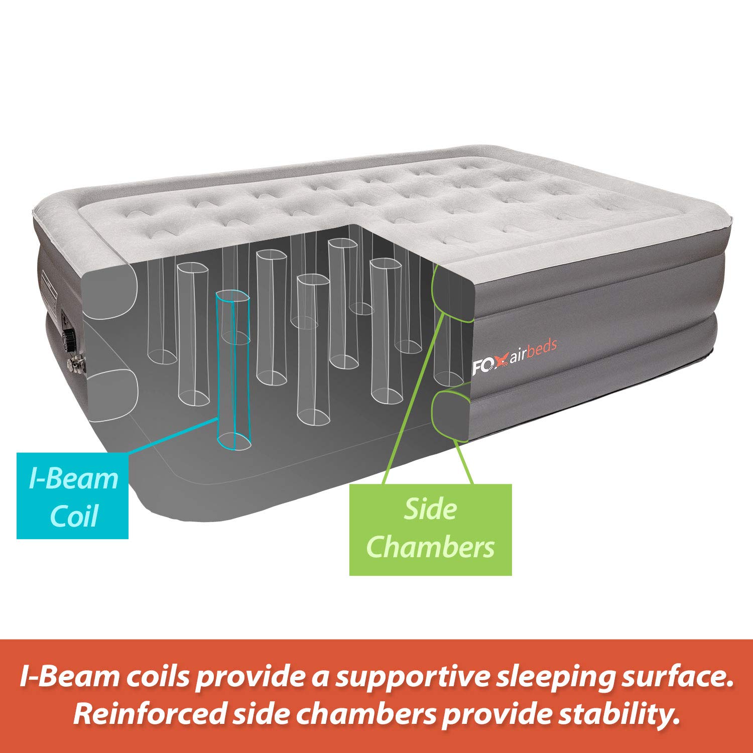 Best Inflatable Bed By Fox Airbeds Plush High Rise Air Mattress in King, eBay