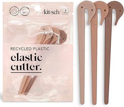 Kitsch Hair Tie Cutter 3pc Set Multicolor Recycled Plastic Gentle Removal