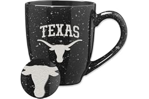 Rico Industries NCAA 16 oz Team Color Laser Engraved Speckled Ceramic Coffee Mug (T & U Schools)