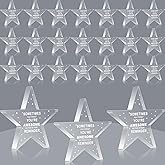 Huquary 24 Pcs Star Employee Appreciation Awards for Coworker Acrylic Trophy Thank You Gift Keepsake for Nurse Team Staff Teacher Volunteer Retirement Farewell(Awesome)