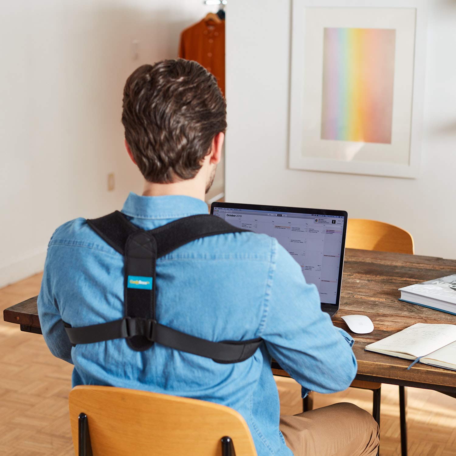 Comfy Brace Posture Corrector-Back Brace for Men and Women- Fully Adjustable Straightener for Mid, Upper Spine Support- Neck, Shoulder, Clavicle and Back Pain Relief-Breathable,: Industrial & Scientific