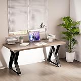 YheenLf Set of 2 Metal Table Legs 41.5 cm Z-Type Heavy Duty Black Industrial view 3