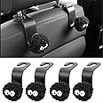 COGEEK Car Seat Headrest Hook, Soot Sprites Purse Hook Holder Cute Car Storage Organizer Universal Vehicle Hanger for Hanging Handbag Grocery Bags (4 Pack)