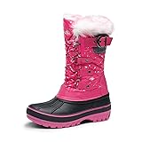 DREAM PAIRS Boys Girls Snow Boots Water-Resistant