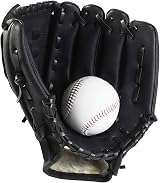 Wonninek Black Baseball Glove 10.5inch PU Leather Right Hand Throw