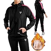 RDX Women Sauna Suit Weight Loss, REACH OEKO TEX 100 CERTIFIED, Sweat Jacket with Hood, Body Slimming Fitness Workout