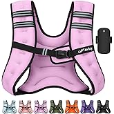Weighted Vest Woman 5lb/8lb/10lb/12lb/15lb/20lb/25lb/30lb Weight Vest for Women Men, Rucking Vests with Reflective Stripe for Running Workout Walking Strength Training Weight Loss Fitness Weightlifting