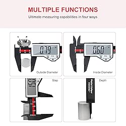 Digital Caliper, 0-6" Electronic Caliper Auto - Off