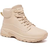SHULOOK Non Slip Work Boots for Women Slip-Resistant Shoes Waterproof Food Service Chef Kitchen Restaurant Working Casual Comfortable Ankle Boot Outdoor Walking Booties Sneakers