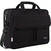 Taygeer 17 Inch Laptop Bag, Professional Business Briefcase for Men, Black | Carry On Padded Messenger Shoulder Bag with Strap, Premium Water Resistant Computer Carrying Case, for Office Work Travel