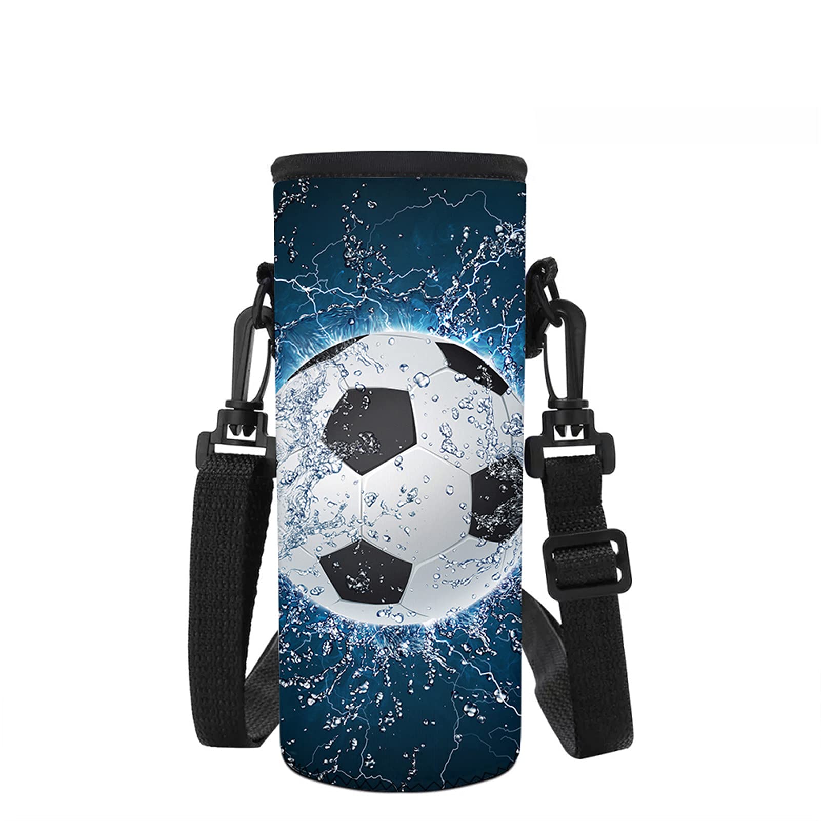 Belidome Water Football Kids Water Bottle Holder Bag for School Travel Sports Hiking