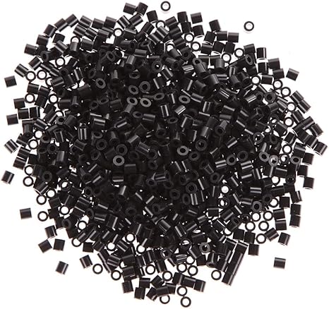 Amazon Cjmm 1000pcs 5mm アイロンビーズ ホットビーズ ナノビーズ パーラービーズ 透明プレート ピンセット アイロンペーパー付き Diy手芸 作品づくり 黒 ビーズ ストーン 通販