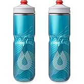 HydraPak Polar Surge Insulated Bike Water Bottle 2-Pack (20oz or 24oz) - High Flow, Fits Most Bike Cages, For Cycling & Sports | Insulated, 2-Pack, High Flow, Fits Most Bike Cages, For Cycling & Sports