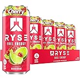 RYSE Fuel Energy Drink - Cherry Limeade - Sugar Free, Gluten Free & Vegan - 200mg Natural Caffeine, Taurine & Choline for Focus & Energy - No Artificial Colors - 16 fl oz Cans (12-Pack)