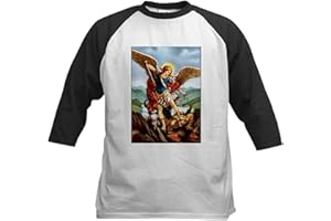 CafePress Saint Michael The Archangel Baseball Jersey Kids Cotton Baseball Jersey, 3/4 Raglan Sleeve Shirt