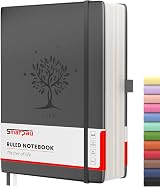 Smarpau Lined Journal A4 Hardcover 320 Pages 100gsm Thick Paper Black Leather view 1