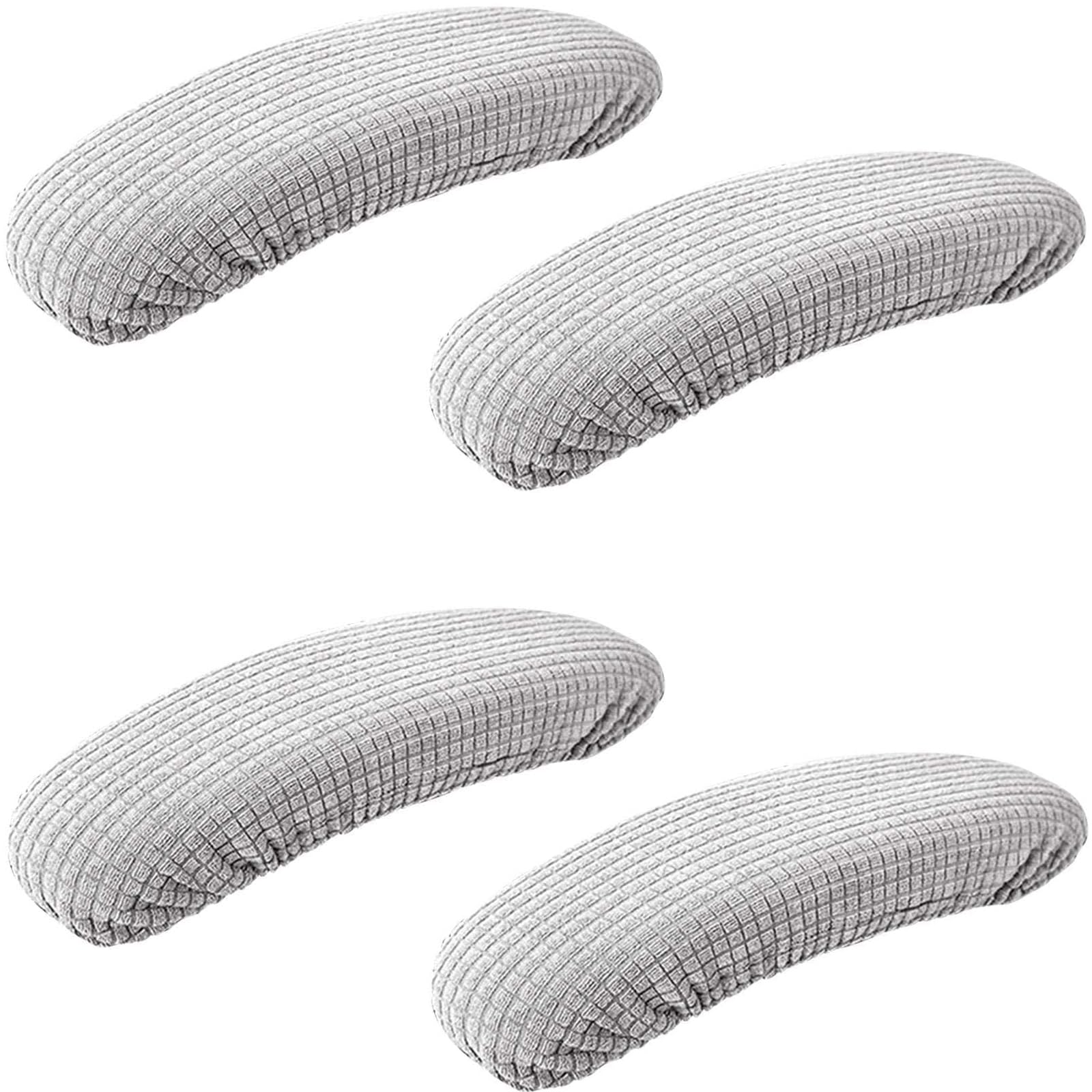 XIEHUZA 2 Pair Armrest Covers, Removable Arm Rest Protectors, Elastic Pads for Office Chairs, Light Grey