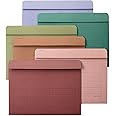 Mr. Pen- Paper Pocket File Folder, 6 Pack, Assorted Colors, Lined Horizontal File Folders Letter Size, File Jacket Flat, File Jacket Folders, File Folder Jackets Letter Size, File Folders Closed Sides